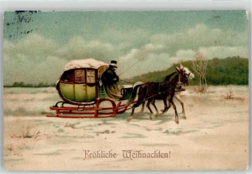 Weihnachten Winterszene Bahnpoststempel