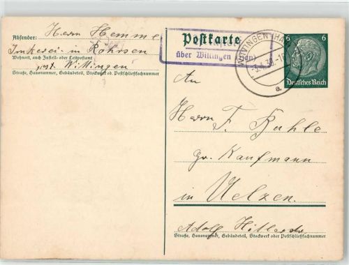 Röhrsen Landpoststempel