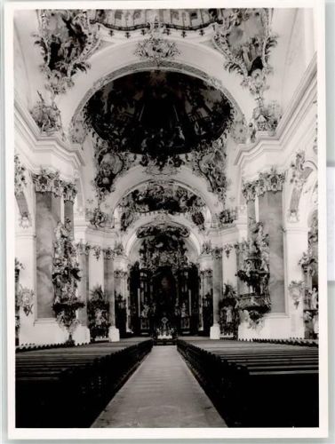Ottobeuren Ort handschriftlich Basilika Innenansicht