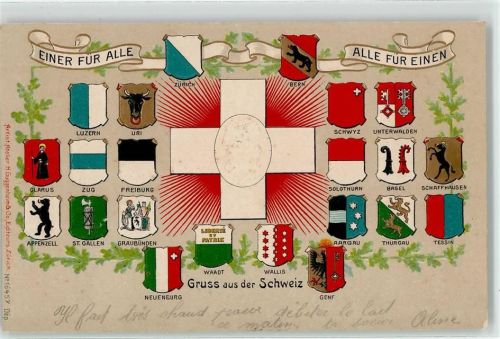1904 Schweizer Kantone Solothurn Genf Glarus