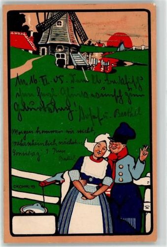 1905 Cook, C. K. Windmühle Frau Tracht