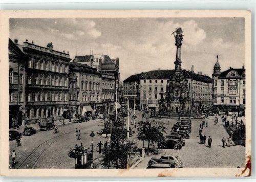 Olomouc 1914 Mariensäule Auto Feldpost WK I
