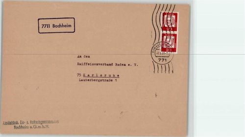 Bachheim Posthilfsstellenstempel Vorderseite
