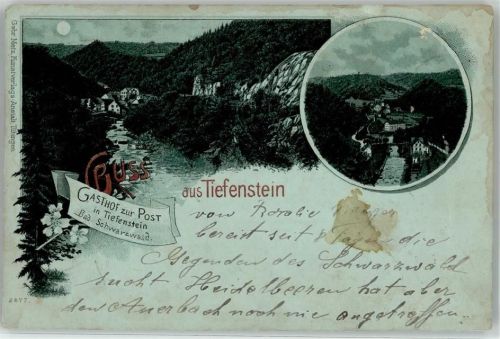 79733 W7883 Tiefenstein 1898 - Gasthaus Zur Post