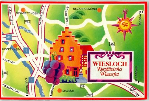 Wiesloch Kurpfälzisches Winzerfest Orientierungskarte