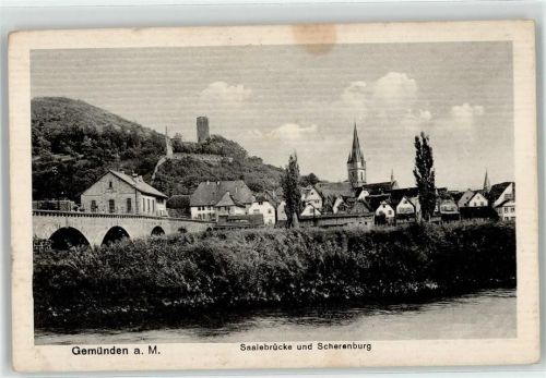 Gemünden Saalebrücke und Scherenburg