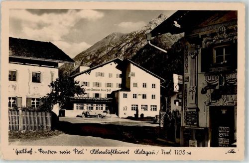 Holzgau Gasthaus Pension Neue Post Emailleschild Maggi R.Hammerle