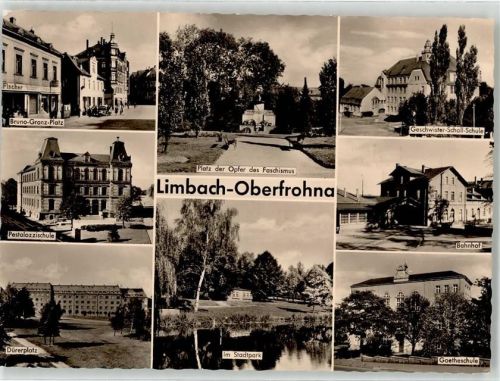 Limbach-Oberfrohna Buno Granz Platz Handlung Geschwister Scholl Schule Bahnhof Goetheschule Dürerplatz Pestalozzischule Platz der Opfer des Faschismus