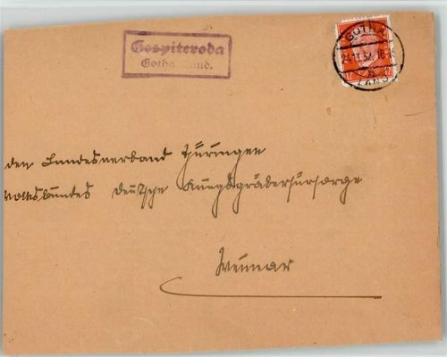 Gospiteroda Posthilfsstellenstempel Vorderseite