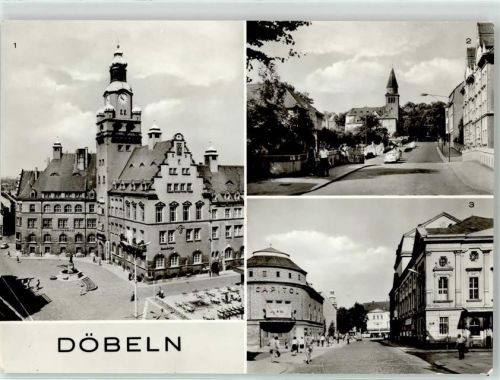 Döbeln Rathaus am Roten Platz Rosa Luxemburg Straße Straße der Befreiung