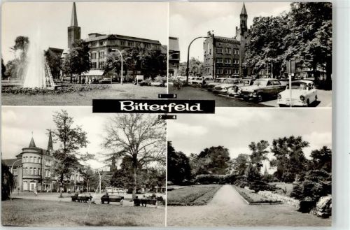 Bitterfeld Walther Rathenau Straße Markt Rathaus Stadtpark