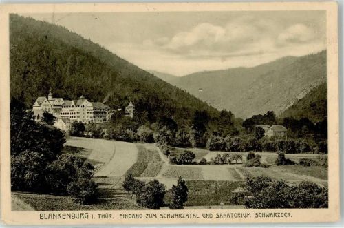 Bad Blankenburg Eingang zum Schwarzatal mit Sanatorium