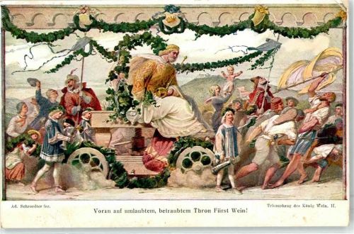 Triumphzug des König Wein Sage Schroedter, Adolph Alkohol