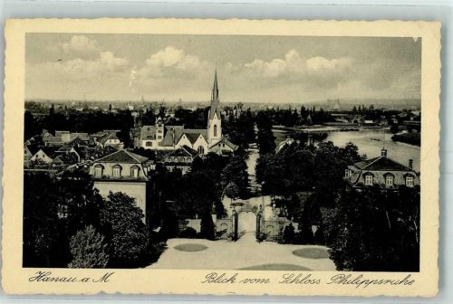 Hanau WK II Blickj vom Schloss Philippsruhe
