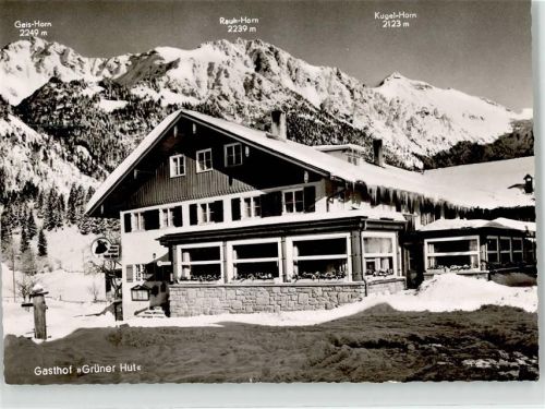 87541 W8973 Hinterstein - Gasthaus Grüner Hut Winter Kugelhorn Rauhhorn Geishorn