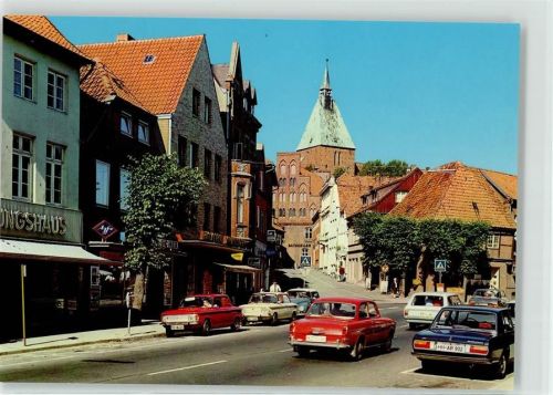 23879 W2410 Mölln , Kr Hzgt Lauenb - Fotohandlung Auto BMW Marktstraße mit Kirche St. Nicolai Eulenspiegelstadt