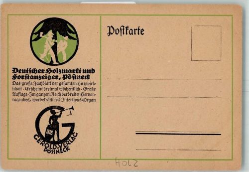 07381 O6840 Pößneck - Deutscher Holzmarkt und Forstanzeiger