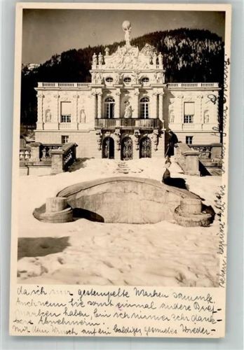 Linderhof 1936 WK II Schloss Ort handschriftlich