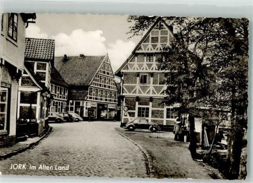 Jork 1963 Straße VW Käfer Fachwerk