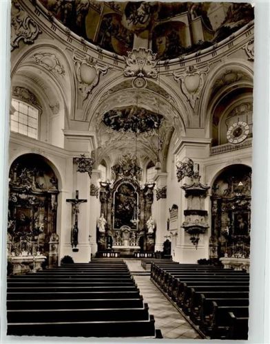 82438 W8116 Eschenlohe , Loisach - Pfarrkirche Innenansicht