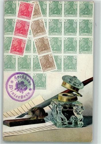 1906 Briefmarke Federhalter Serie 696