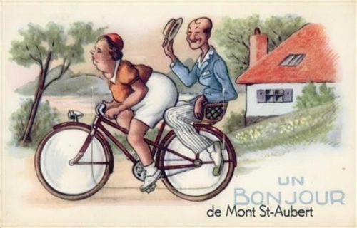Mont-Saint-Aubert (Belgien) Leporello Fahrrad I-II
