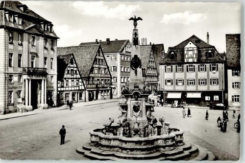 91126 W8540 Schwabach - Marktplatz Brunnen