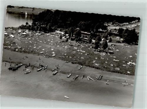 Sorpetalsperre Fliegeraufnahme vom Strandbad am Sorpesee Foto Original aus Archiv eines Ansichtskartenverlags Ort handschriftlich