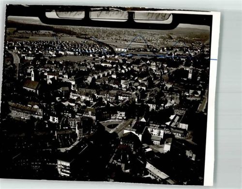 Rheinfelden Fliegeraufnahme Ort handschriftlich Foto Original aus Archiv eines Ansichtskartenverlages