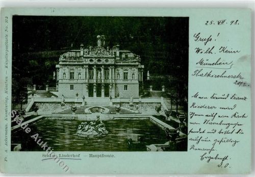 Ettal 1898 Schloss Linderhof Hauptfront Nr. 373