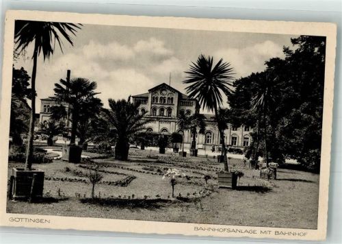 Göttingen 1932 Parkanlage vor dem Bahnhof