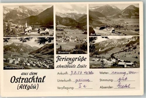 Hindelang Ostrachtal Hinterstein Oberjoch Bad Oberdorf Kirche Feriengrüße