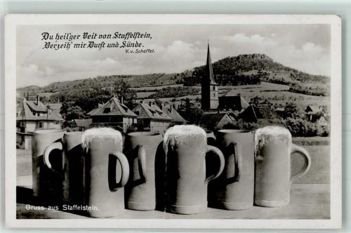 Staffelstein Bierkrüge Stadt Bahnpost