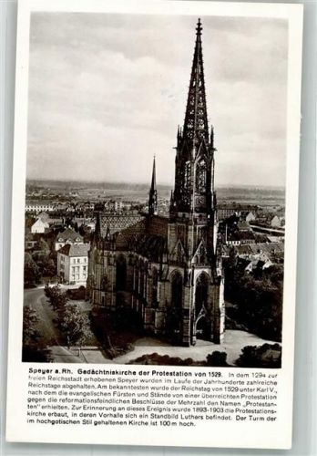 Speyer 1956 Gedächtnis- Kirche Notpfermarke Berlin