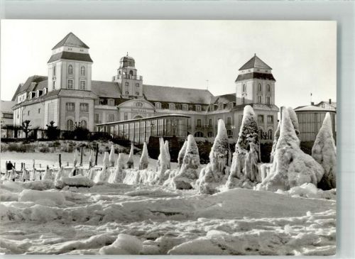 Binz Das tief verschneite Kurhaus Fotograf Schmeling VEB Bild und Heimat