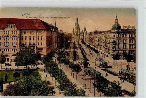 Berlin, unsortiert 1910Wittenberg Platz Tauentzienstrasse Straßenbahn Apotheke
