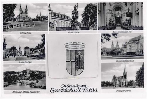 Fulda Fulda (6400) Leporello Domplatz, Dom, Universitätsplatz, Christuskirche, Schlossplatz, Kloster Frauenberg I-
