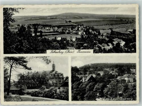 Liebenburg 1937 Schloss Blick zum Lewerberg