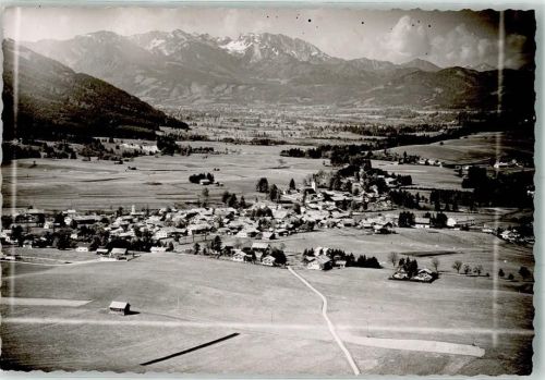 Reichersbeuern Fliegeraufnahme Ort handschriftlich Foto Original aus Archiv eines Ansichtskartenverlags