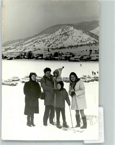 Weilheim Ort handschriftlich Winter Familienfoto