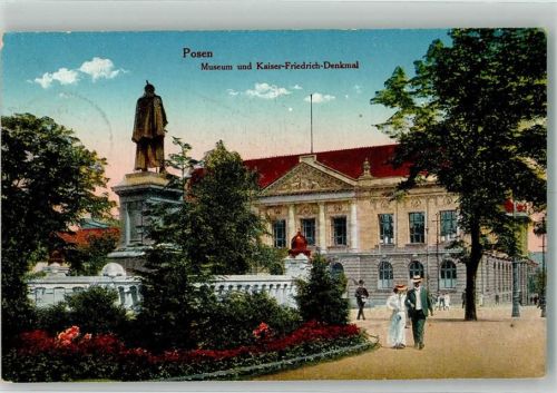 Posen 1916 Denkmal Kaiser Friedrich Museum Feldpost WK I