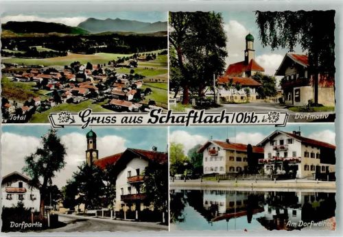 Schaftlach Kirche Dormotiv Foto Original aus Archiv eines Ansichtskartenverlags