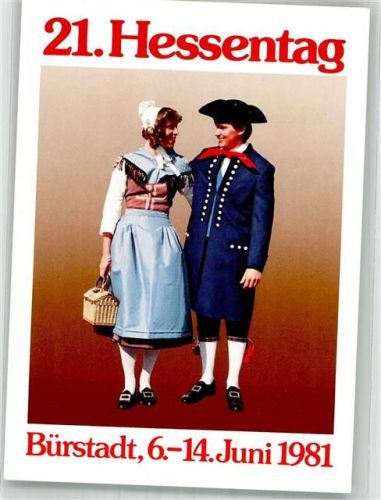 Bürstadt 1981 Tracht 21. Hessentag Sonderstempel