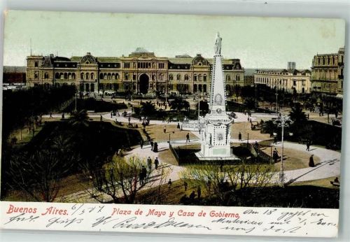 Buenos Aires 1907 Plaza de Mayo y Casa de Gobierno