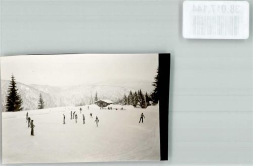 Bühlertal Eislauffläche bei Hotel Wiedenfelsen im Winter Foto Original aus Archiv eines Ansichtskartenverlages Ort handschriftlich