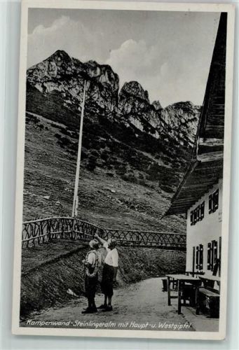 Töging Kampenwand Steinlingeralm Hauptgipfel Westgipfel Ort lt. Stempel