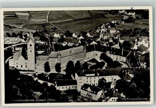 85298 W8069 Scheyern Foto AK Fliegeraufnahme Benediktinerkloster