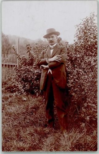 Niefern 1912 Ort lt. Stempel Mann mit Hut