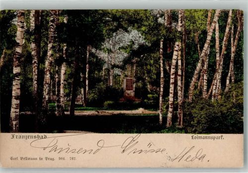 Frantiskovy Lazne 1901 Denkmal Loimannspark