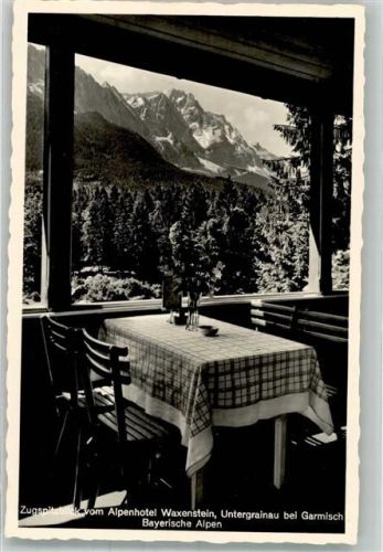 Untergrainau 1941 Alpenhotel Waxenstein mit der Zugspitze